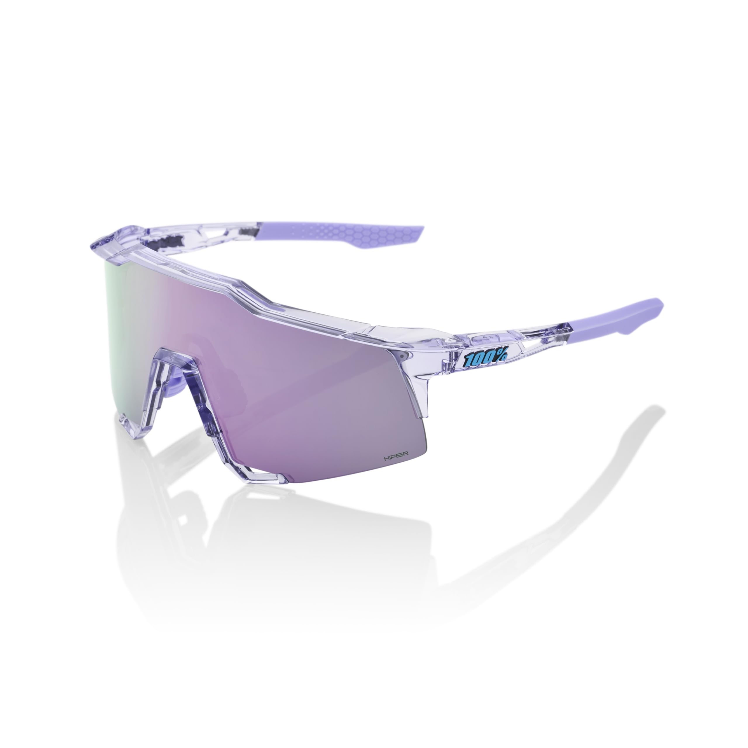 Photo 1 of 100% SPEEDCRAFT Sport Performance Cycling Sunglasses (Polished Translucent Lavender - HiPER Lavender Mirror Lens)
