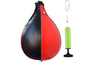 harayaa Boxing Speed Ball PU Leather Punch Bag Striking Sandbag Heavy Duty Training Exercise Suitable for