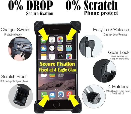 leepiya motorcycle phone mount