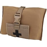 KRYDEX Tactical Rip Away IFAK Pouch Stretch Blow Out Medical First Aid Bag with MOLLE and Belt Loop