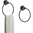 FILTA Towel Ring for Bathroom Wall, Oil Rubbed Bronze Stainless Steel Bathroom Hand Towel Ring, Rustproof Bath Towel Ring, Round Towel Holder 2 Pack