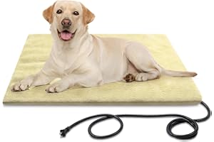 AKENTIO Constant Pet Heating Pad for Dog & Cat, Waterproof Cat Heating Pad with Multi Sizes for Outdoor Indoor, Warm Dog Heating Pad with Chew Resistant Cord, Soft Fluffy Heating Pad for Cats Washable