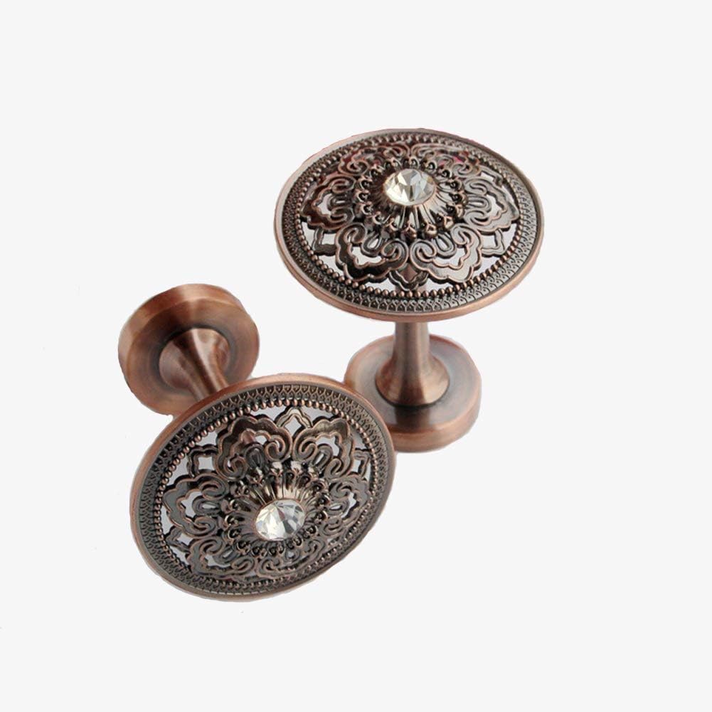 YOUNGFAN 1 Pair Clear Crystal Curtain Holdbacks Wall Mounted Tassel Curtain Tieback Hook Multi Use Wall Hook Coat Hanger (M Copper): Home & Kitchen