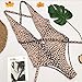 SFHFY Womens Monokini Swimsuits One Piece Deep V Monokinis Leopard Print Sexy Swimsuit Open Back Bathing Suit