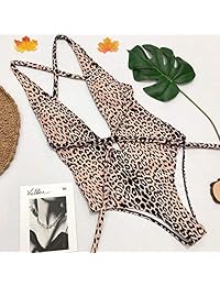 Traje de baño de una pieza con estampado de leopardo para dama