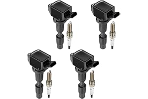 SYKRSS Set of 4 Ignition Coil Pack UF764 and Iridium Spark Plugs 93175 Compatible with Sorento Sportage Optima Compatible with Hyundai Tucson Sonata Santa Fe Sport 2.0L 2.4L L4 Replaces GN10730 E1264