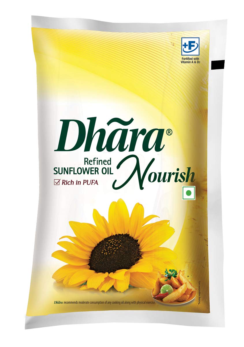 Buy Dhara Sunflower Oil, 1 L Sweekar Refined Sunflower Oil Lite, 1L Nature Fresh Refined