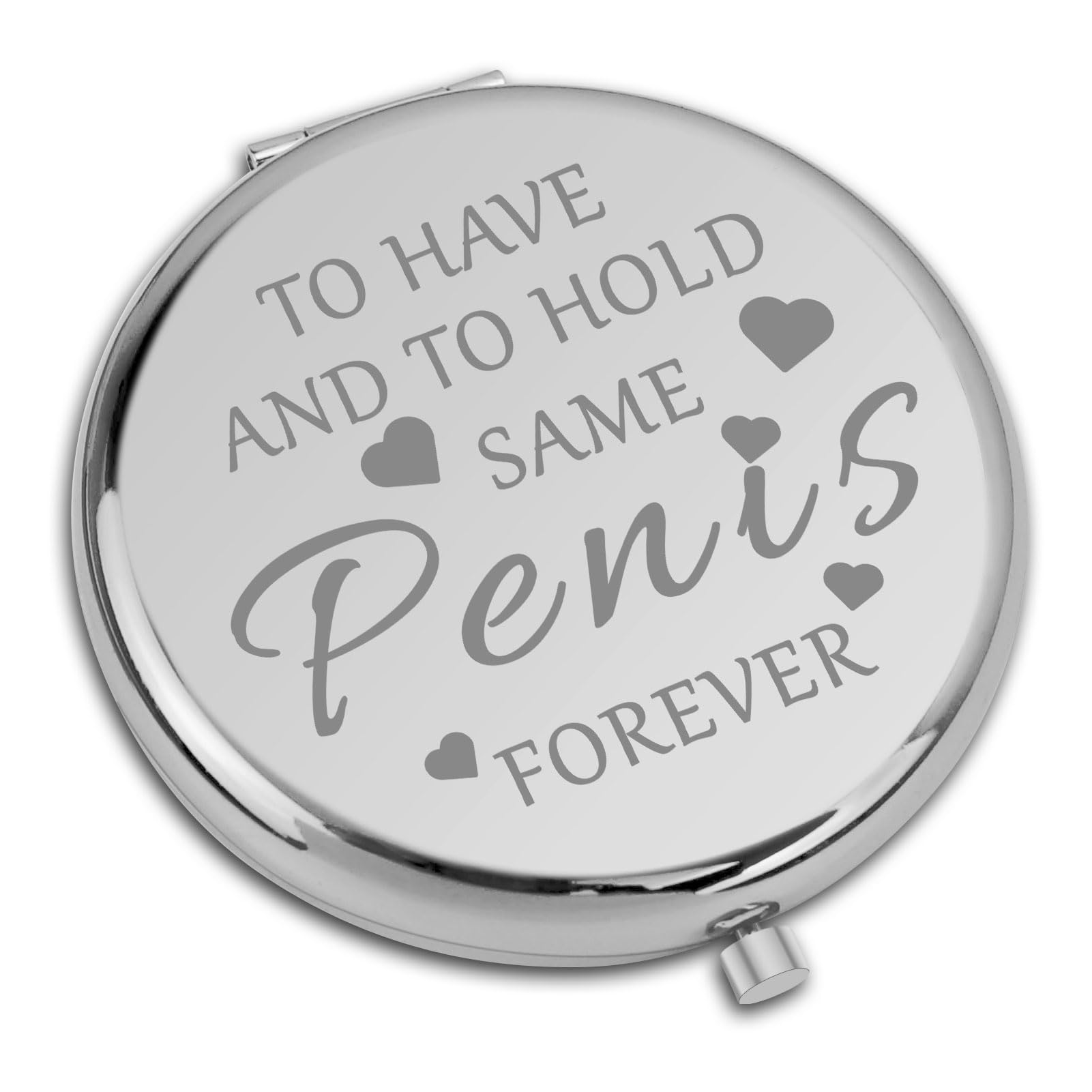 Funny Bride Gifts Compact Makeup Mirror for Bride Wedding Gifts Bride to Be Gifts Engagement Gifts for Wife Girlfriend Sister Friend Bachelorette Party Bridal Shower Gifts Folding Makeup Mirror