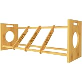 MinBoo Disc Golf Rack Stackable | Bamboo Disc Golf Shelf for Sports Disc Storage | Disc Golf Organizer with 40+ Disc Capacity | Essential Disc Golf Accessories | Discs Not Included