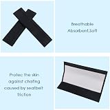 URAQT Car Seat Belt Pad Cover 2 Pack Black Memory Foam Comfort view 3