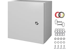 LeMotech Outdoor Electrical Box 12 x 12 x 8 inch Steel Enclosure, IP66 Waterproof Dustproof Wall-Mounted for Outdoor/Indoor L