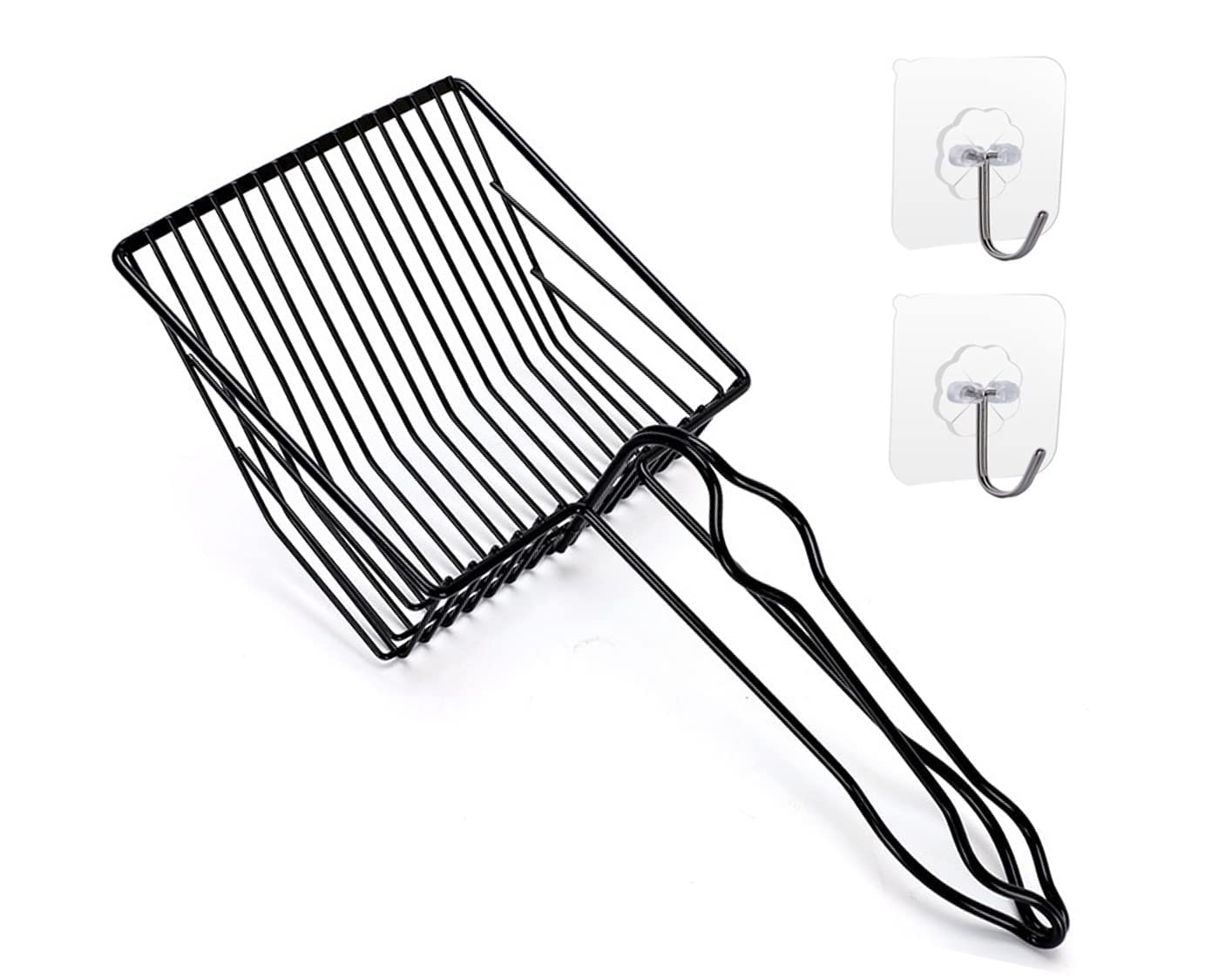 All Metal Cat Litter Scoop, Cat Litter Scooper, Metal Litter Scoop, Cat Scooper, Kitty Litter Scoop, Poop Scoop, Pooper Scooper for Cats, Neater Scooper Cat Litter Scoop, Fast Solid Less Sticky, Black