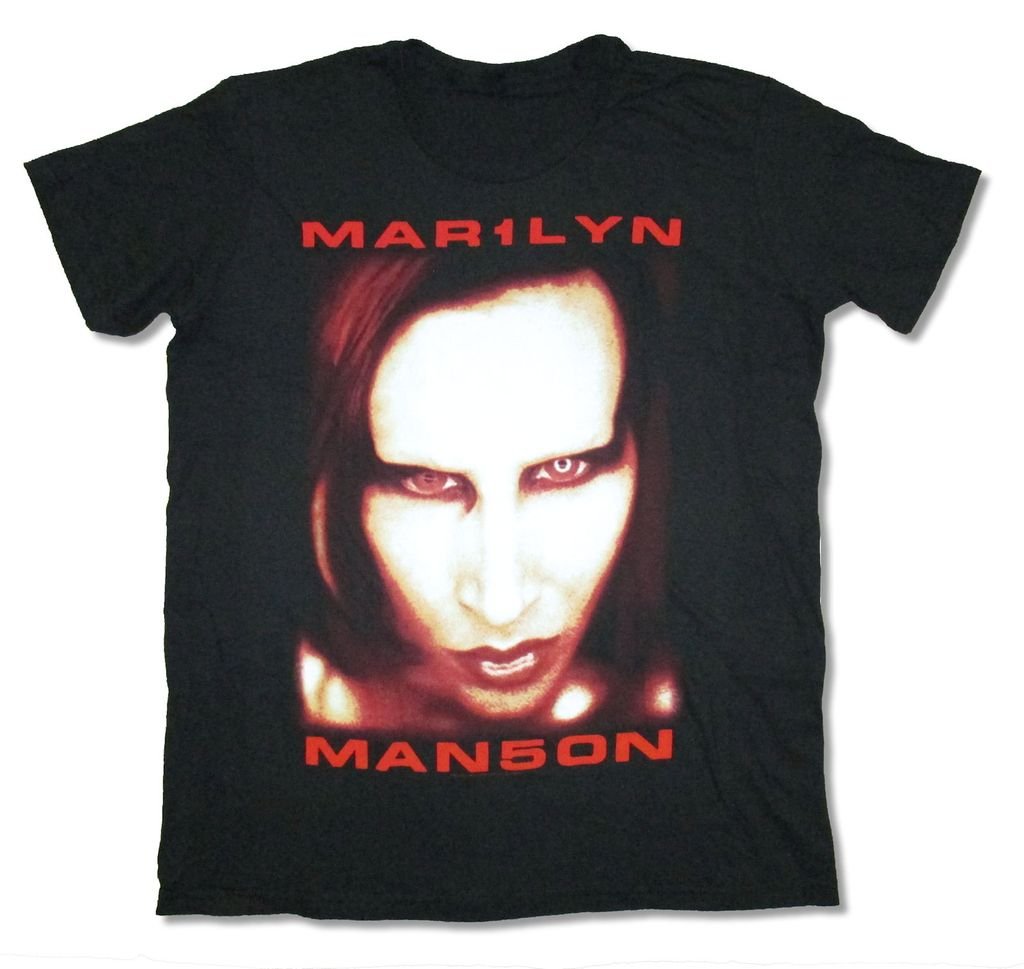 marilyn manson blue face shirt