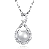 Sterling Silver Teardrop Eternity Memorial Ash Cremation Necklace Infinity Jewelry Urn Pendant Necklaces for Ashes for women