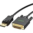 UVOOI DisplayPort to DVI Cable 10ft (DP to DVI-D Cable), Display Port to DVI-D Cable Adapter Compatible with PC, Laptop, HDTV, Projector, Monitor, More- Gold-Plated