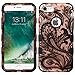 for iPhone 7/8 Case, Kaleidio [TUFF] Rugged Shockproof Hybrid 3-Piece Dual Layer Protective Armor Cover for Apple iPhone 8/7 [Includes a Overbrawn Prying Tool] [Rose Gold Paisley Design]