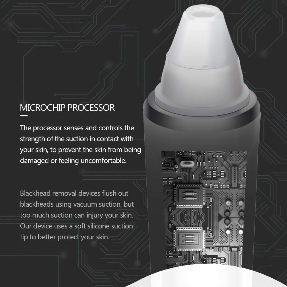 Blackhead Vacuum - Pore Vcauum Blackhead Remover Comedone Extractor Tool and Facial Skin Cleaner Suction Microdermabrasion Machine