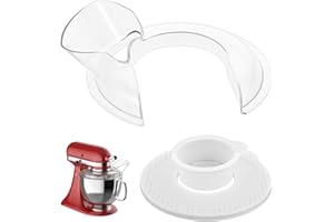 Pouring Shield and Mixer Bowl Cover (for Stainless Steel Bowls Only) Compatible with Kitchenaid 4.5-5QT Tilt Head, Splatter G
