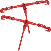 GPOAS 2 Pack Ratchet Chain Binder 1/2-5/8" 13000LBS WLL for Truck Trailer | 46000LBS Breaking Strength, Heavy Duty Ratchet Boomer, Flatbed Trailer, Grade 80 Chain, High Capacity Cargo Load Binder