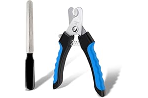 Dog Nail Clippers, Dog Nail Clippers and Trimmer with Safety Guard to Avoid Over Cutting for Small Medium Breeds