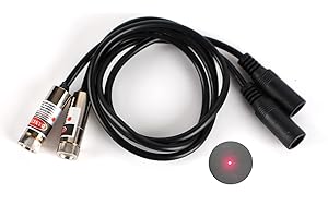 Red line Laser Module Industrial Laser Module Adjustable Focus line Length 19.7″ DC Plug Diameter(10mm-point-2pack)