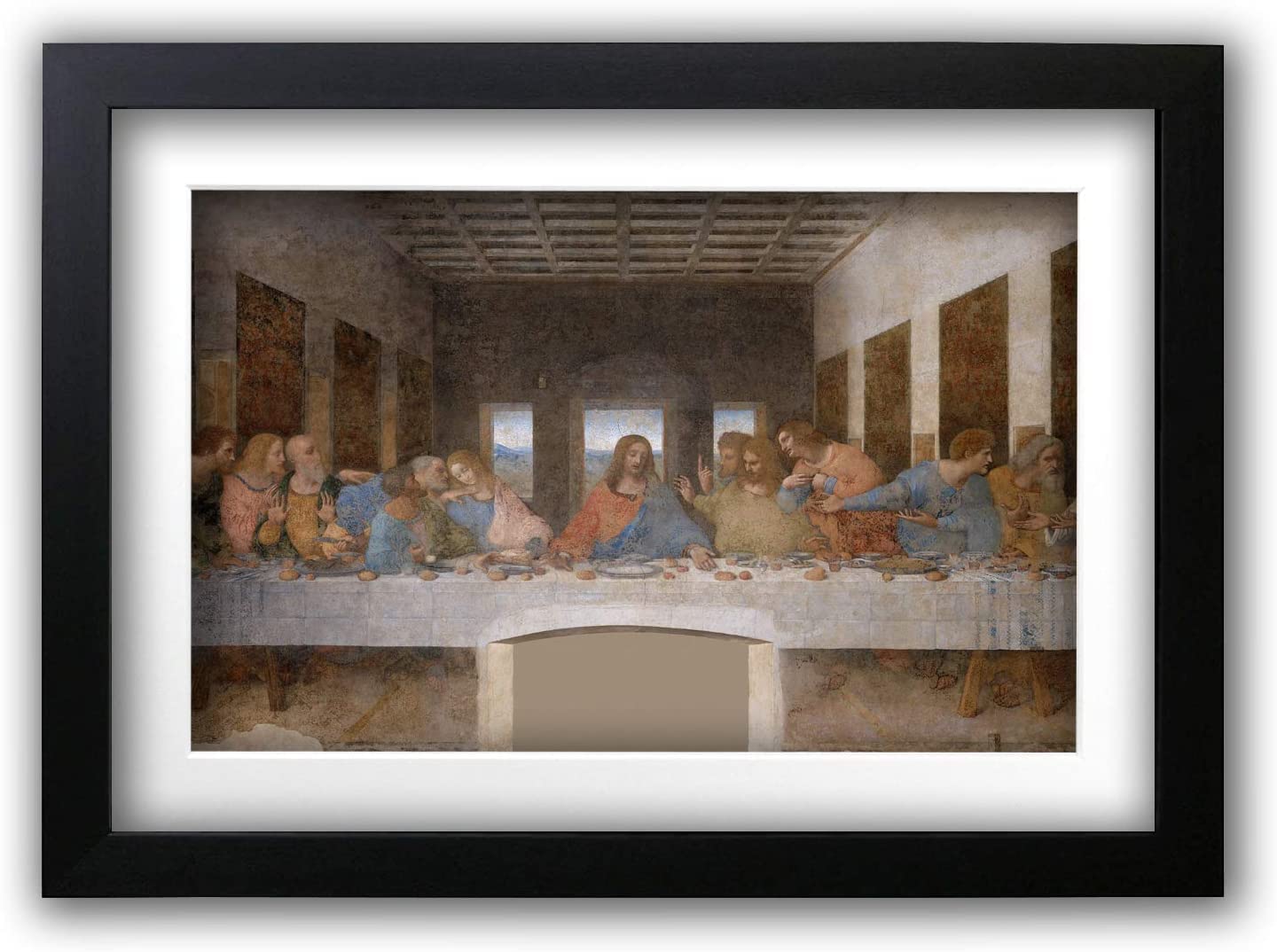 HWC Trading A3 FR The Last Supper by Leonardo da Vinci this Famous Gallery Artwork Painting Makes an Excellent Gift or Decorative Piece for any Home - A3 Framed