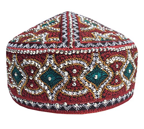 Eid Special Kufi Muslim Hand Made Stone Cap Men s Koofi Pakistani Topi Hat (MC-42)