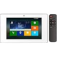 HELMER Bluetooth Amplifier in Wall, Home Stereo Audio System, 5 Inches Video Player with Touch Screen, White, BM207M