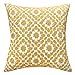 Slow Cow Embroidery Decor Throw Pillow Cover Yellow Decorative Cushion Cover 18x18 Inches