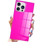 Pevezeda for iPhone 14 Pro Max Case, Bright Neon Soft & Flexible TPU Reinforced Corners Shockproof Edge Bumper Case, Cute Ultra Slim Phone Cover for Women Girls, 6.7 inch 2022, Hot Pink