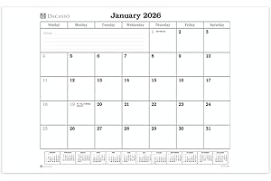 2026 Dacasso Monthly Calendar Refill, 24.5 x 16, White (S2001 / S2001-O)