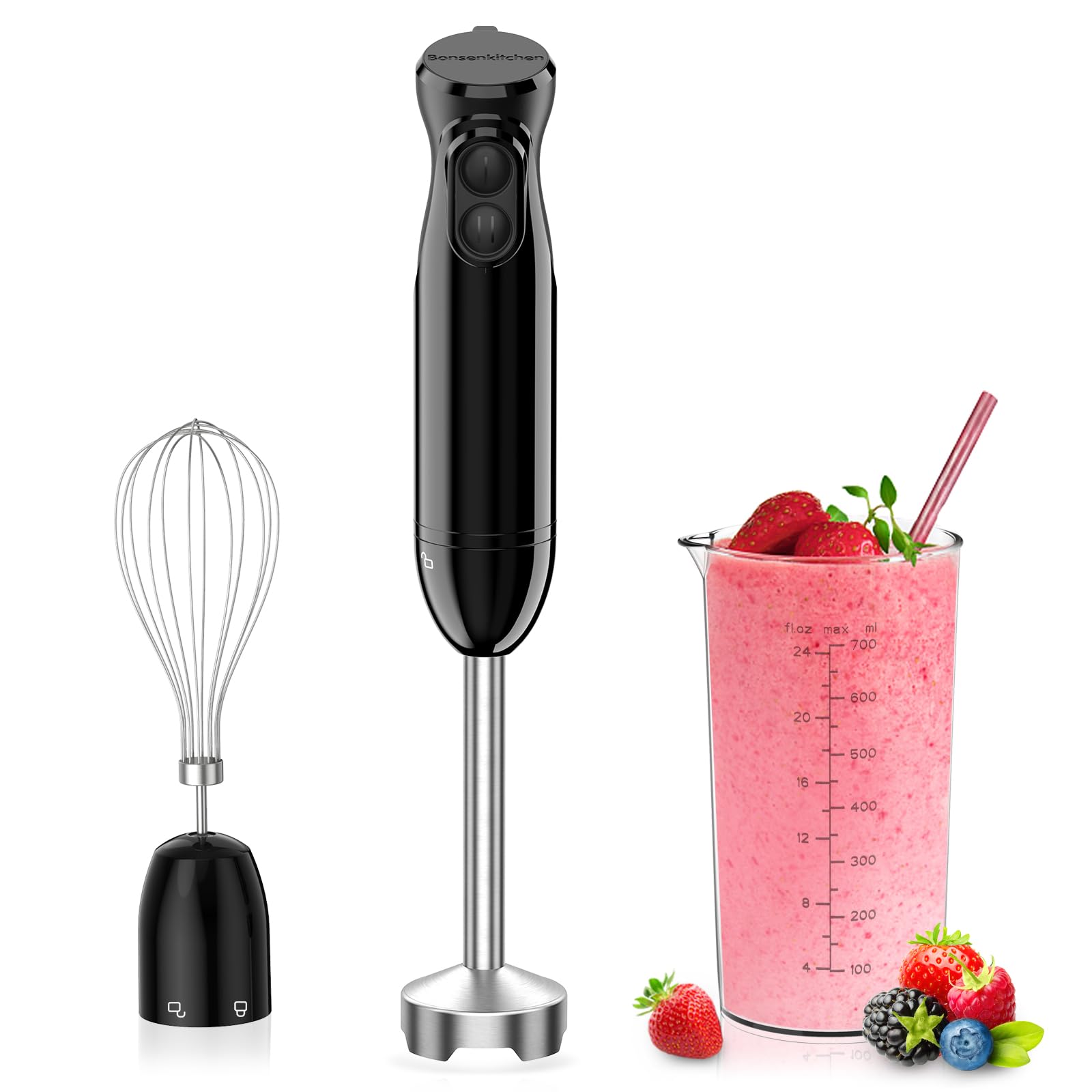 Bonsenkitchen 3-in-1 12-Speed Handheld I...