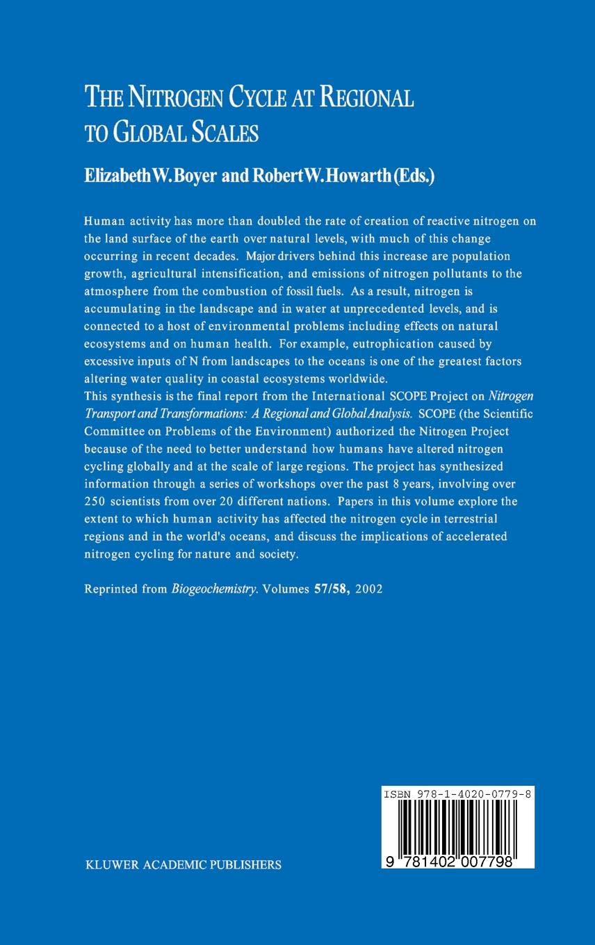 The Nitrogen Cycle At Regional To Global Scales Elizabeth W - 