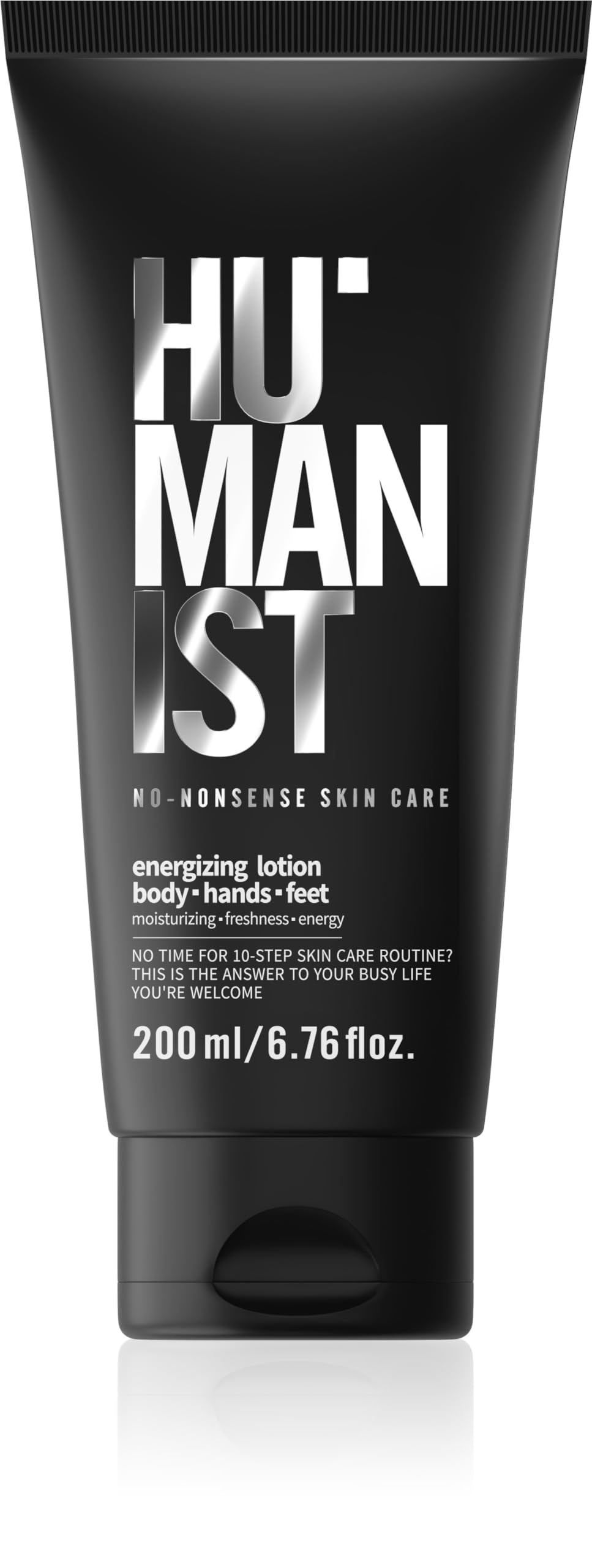 HUMANIST – Men’s Care – Energizing Lotion – Body, Hands, Feet – Elasticize – Regenerate – Nourish – Smooths – Refreshes – Cocount Oil, Shea Butter, Vitamin E, Mango Butter, Cornflower Extract – 200ml