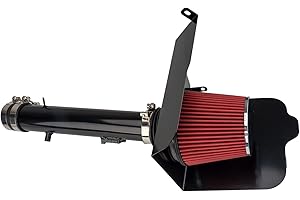 Suride Cold Air Intake Kit with Filter Heat Shield for 2005 2006 2007 2008 2009 2010 2011 Tacoma (Red)