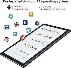 2024 Newest Android 13 Tablet with Keyboard 10 Inch