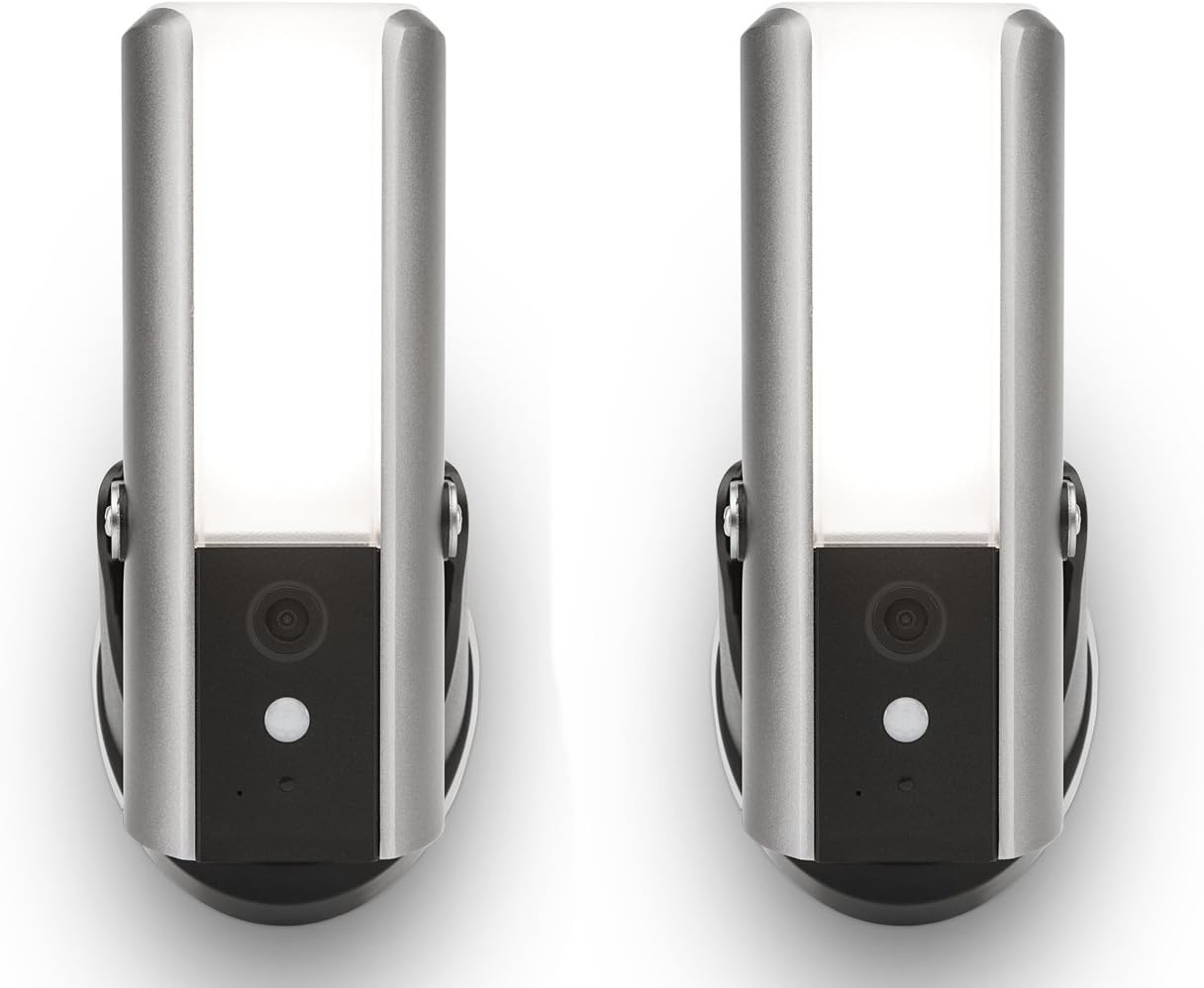 2er Set Dimmbare Led Aussenleuchten Mit Kamera Bewegungsmelder Und Mikrofon Steuerbar Per App Amazon De Kuche Haushalt