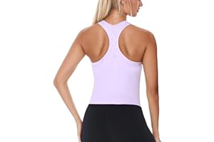 Cathie Moochie Racerback Workout Tank Tops for Women Sleeveless Gym Tops Cropped Active Yoga Running Shirts