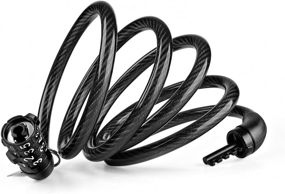 Flexzion Bicycle Lock Cable, 4 Feet, 5/16 Inch (8mm) Diameter Steel Bike Lock Cable, Compact & Easy to Use - Image 5