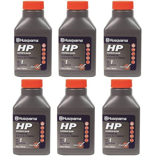 Husqvarna Aceite de motor de 2 tiempos de mezcla sintética HP de 2.6 oz
