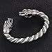 MYAROMA FINDINGS Large Norse Viking Wolf Bangles Bracelets
