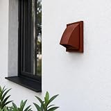 Fantronix Terracotta Cowled Wall Vent Grille 100 mm Backdraught Shutter view 2