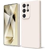 oakxco for Samsung Galaxy S25 Ultra Case Silicone, Thin Slim Grip Soft Rubber Gel Protective Phone Case for Women, Matte Plain Solid Color Aesthetic Cute Girly Case with Camera Cover, Beige Stone