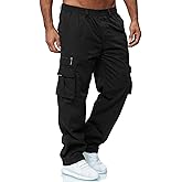 Men Outdoor Cargo Pant Lightweight Tactical Pant Hiking Jogger Classic Fit Multi Pockets