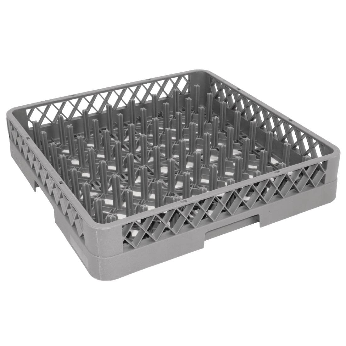 Vogue Plate Dishwasher Rack, Grey, Dimensions: 100(H)x500(W)x500(D) mm, Any Commercial Washer Compatible - Check Dimensions - For Cups, Dishes & Containers - Quick Drying, Commercial & Home Use, K909