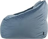 icon Natalia Velvet Bean Bag Chair, Mineral Blue, Large Adult Armchair view 7