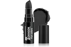 FIVEFULU Black Face Body Paint Stick, Matte Lipstick, Football Baseball Eye Stick Pen, Long Lasting Makeup for Halloween Zombie Clown Vampire Skeleton Skull Joker Cosplay