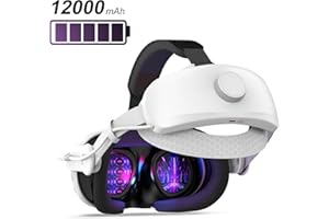 Paminara Meta Quest 3/Quest 3s Head Strap with 12000mAh Battery Pack - Extended 7-9 Hours Entertainment, Comfortable & Adjustable Battery Strap, Meta Quest Elite Strap, VR Headset/Headstrap for Oculus