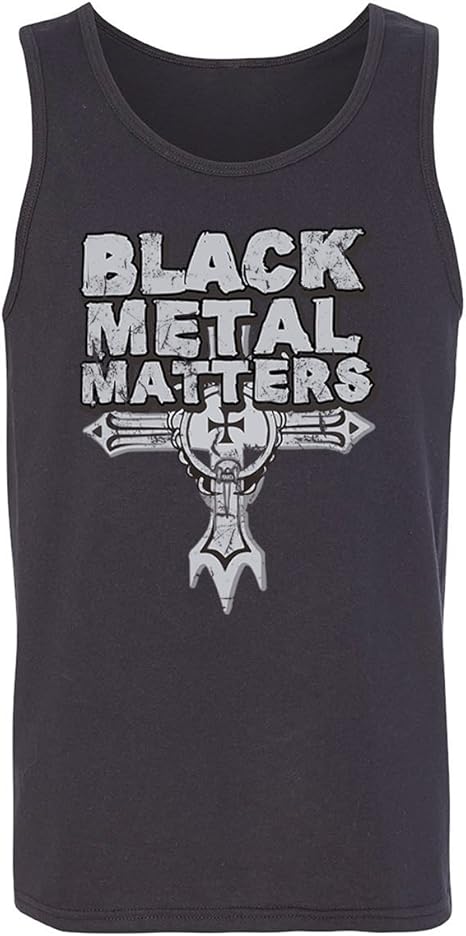 Amazon.com: RIVEBELLA New Graphic Shirt Black Metal Matters Novelty Tee Men's Tank Top: Clothing