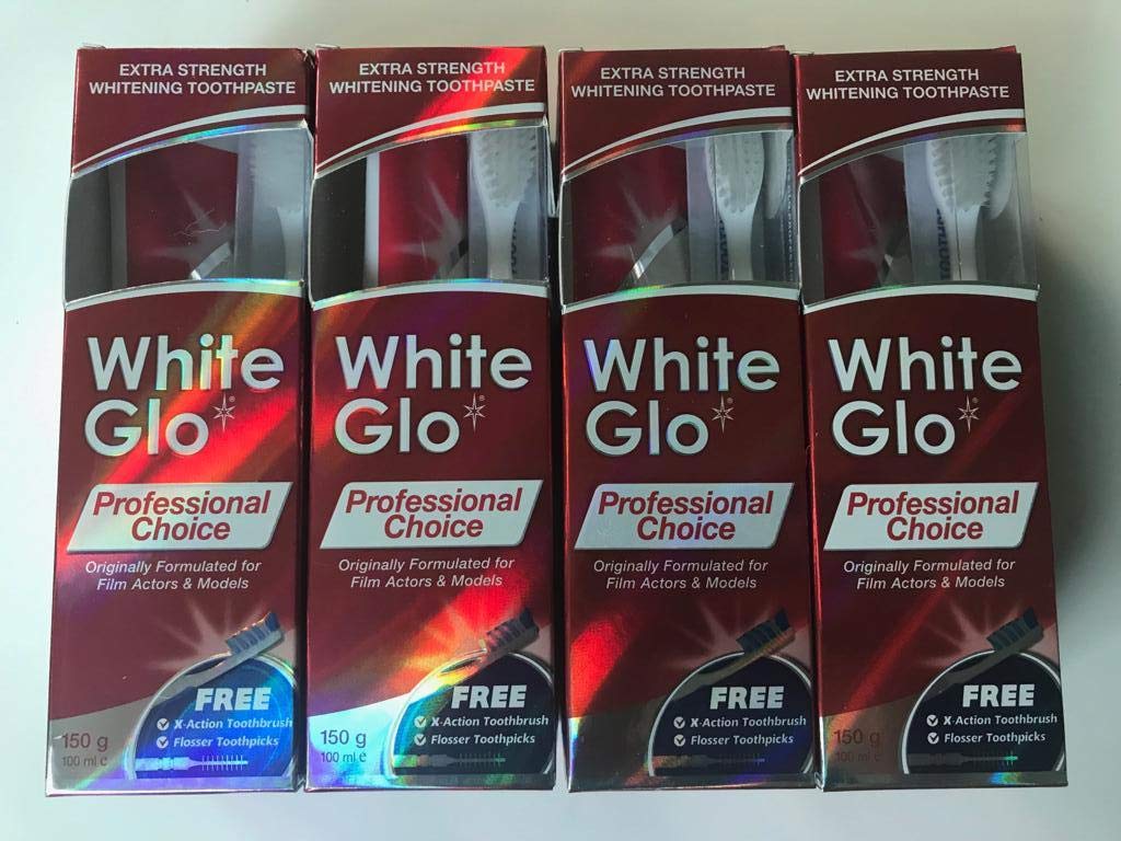 White Glo Extra Strength Whitening Toothpaste Professional Choice 100ml Pack of 4 Amazon.co